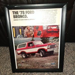 1978 Framed Ford Bronco ad